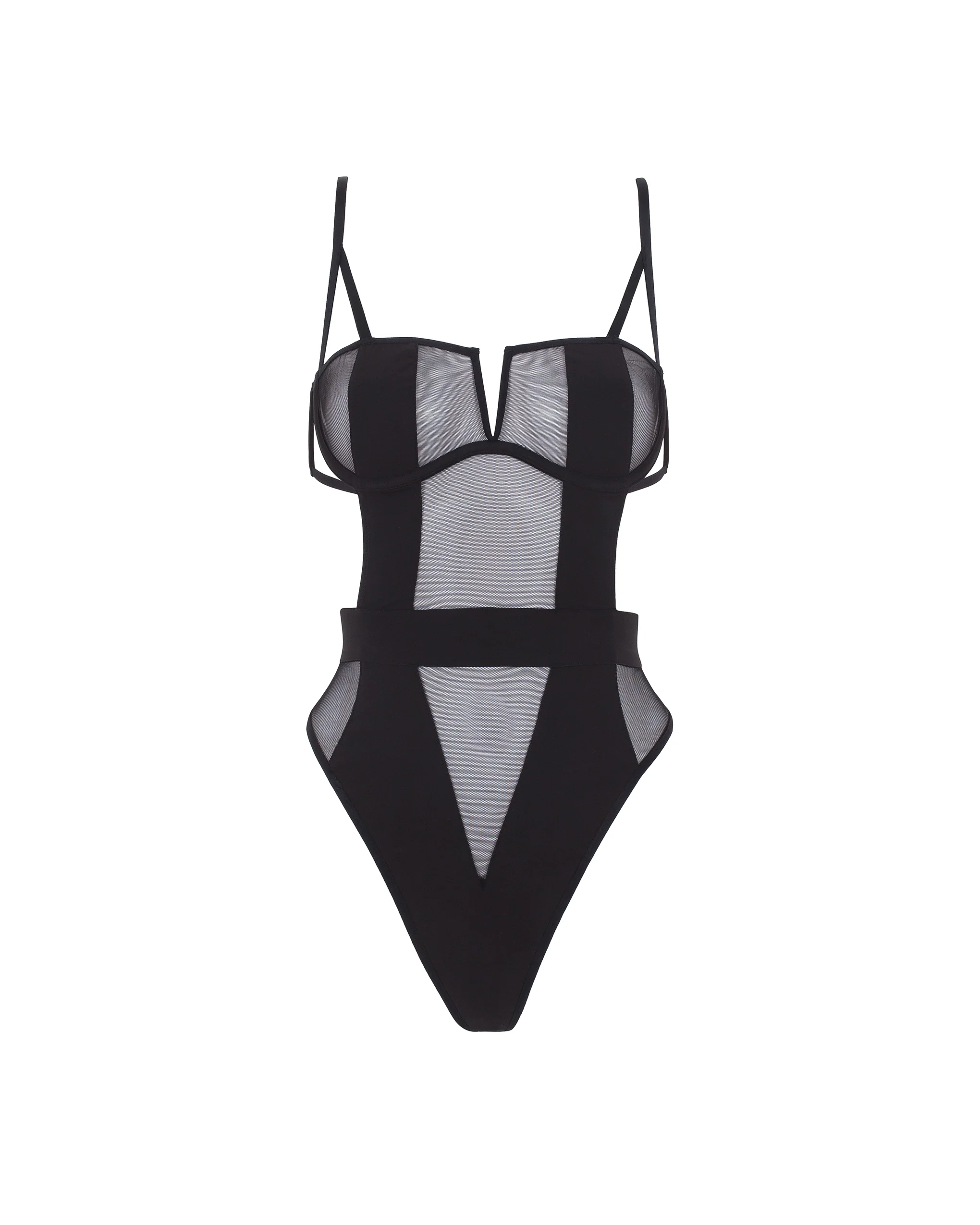 Orla Sheer Bodysuit Black