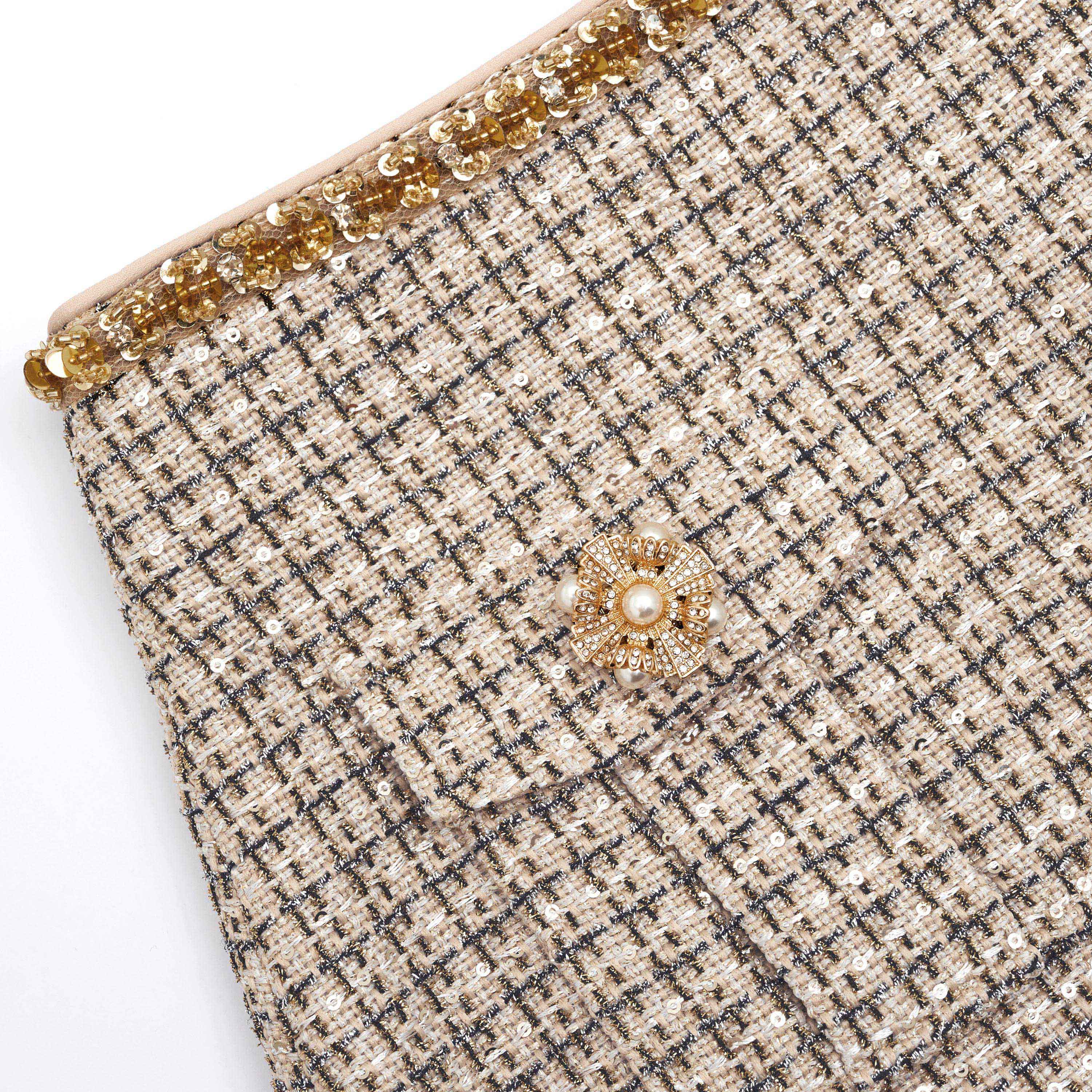 Gold Boucle Midi Skirt