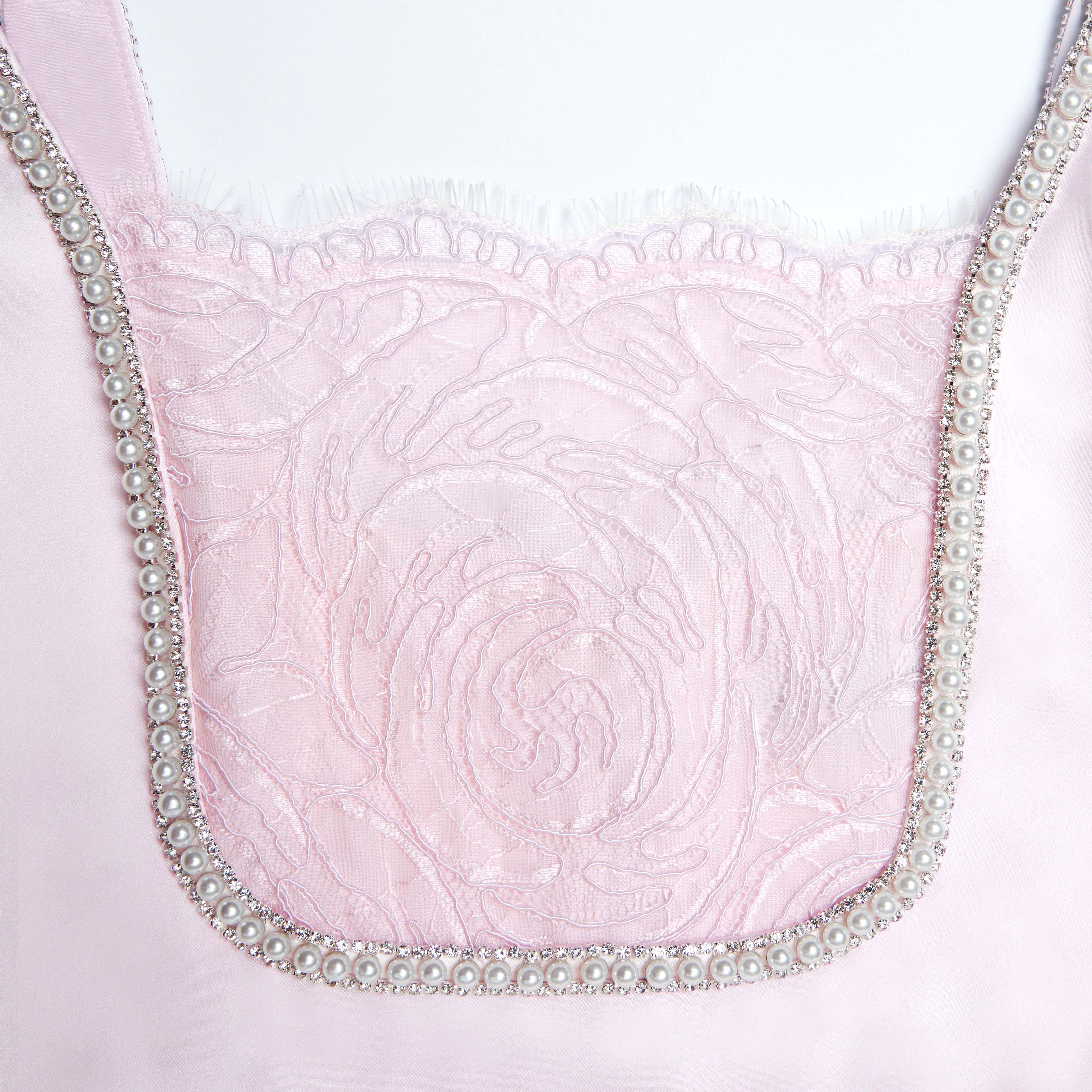 Pink Satin Mini Dress