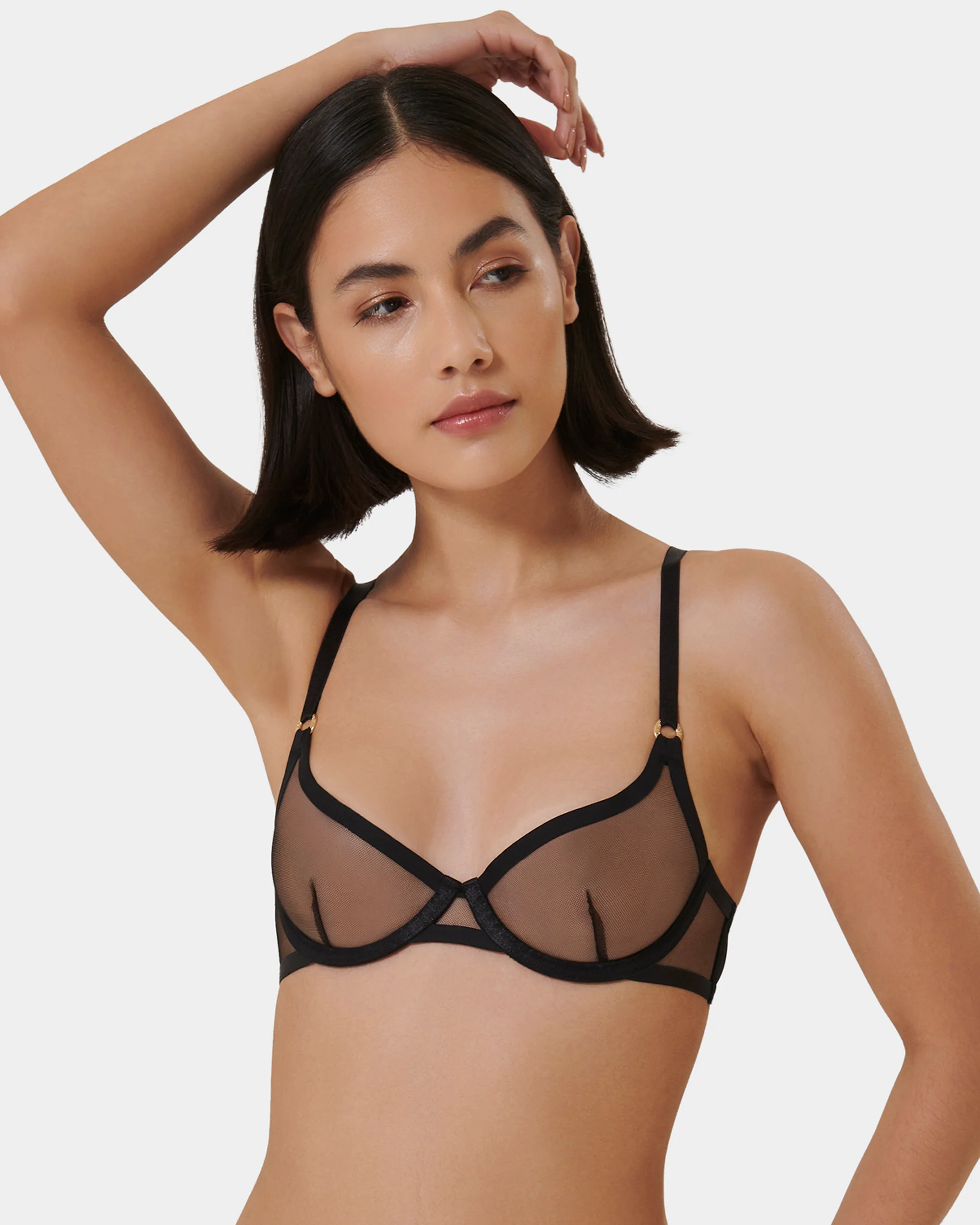 Naomi Sheer Bra Black