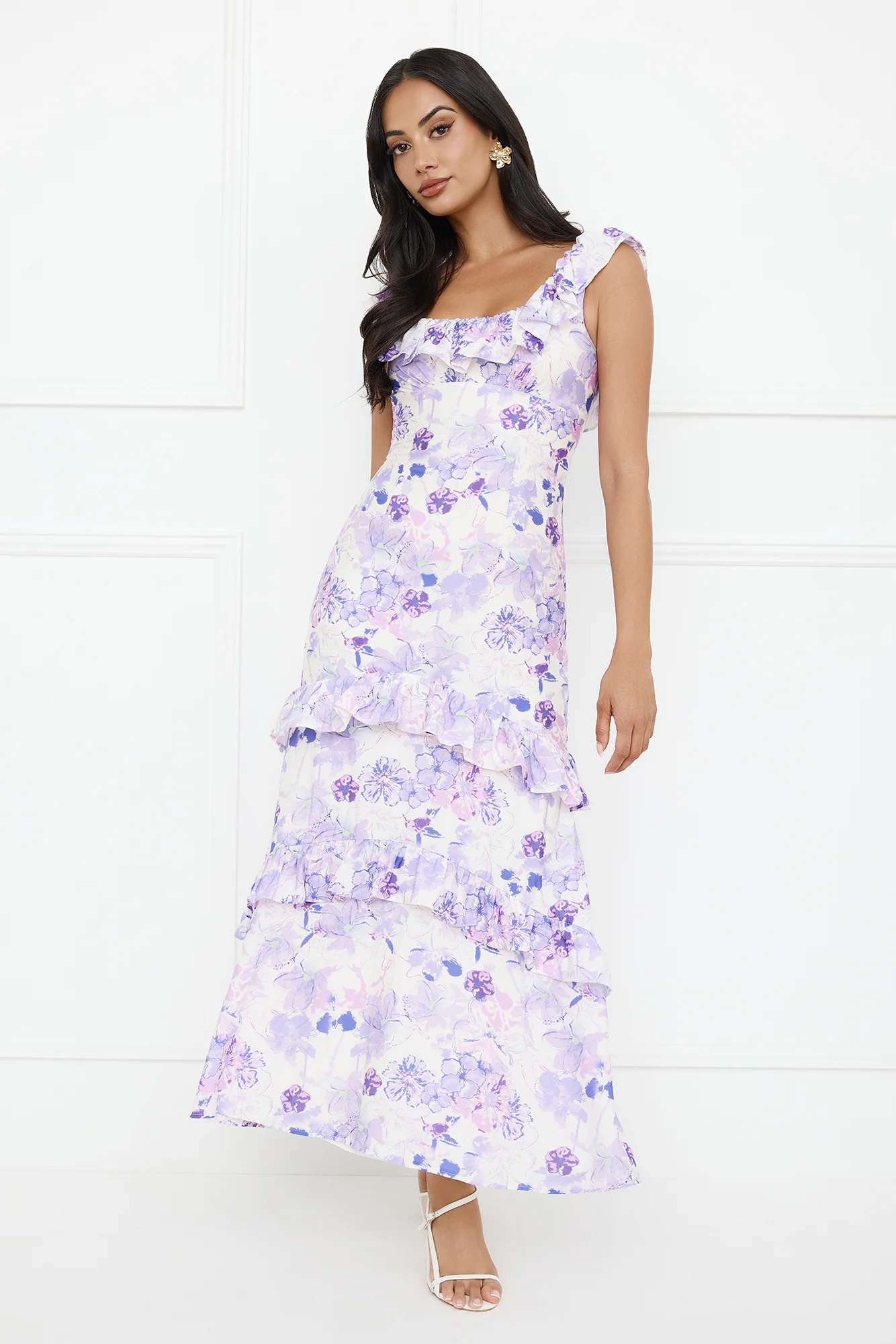 Midnight Magnolia Maxi Dress Purple