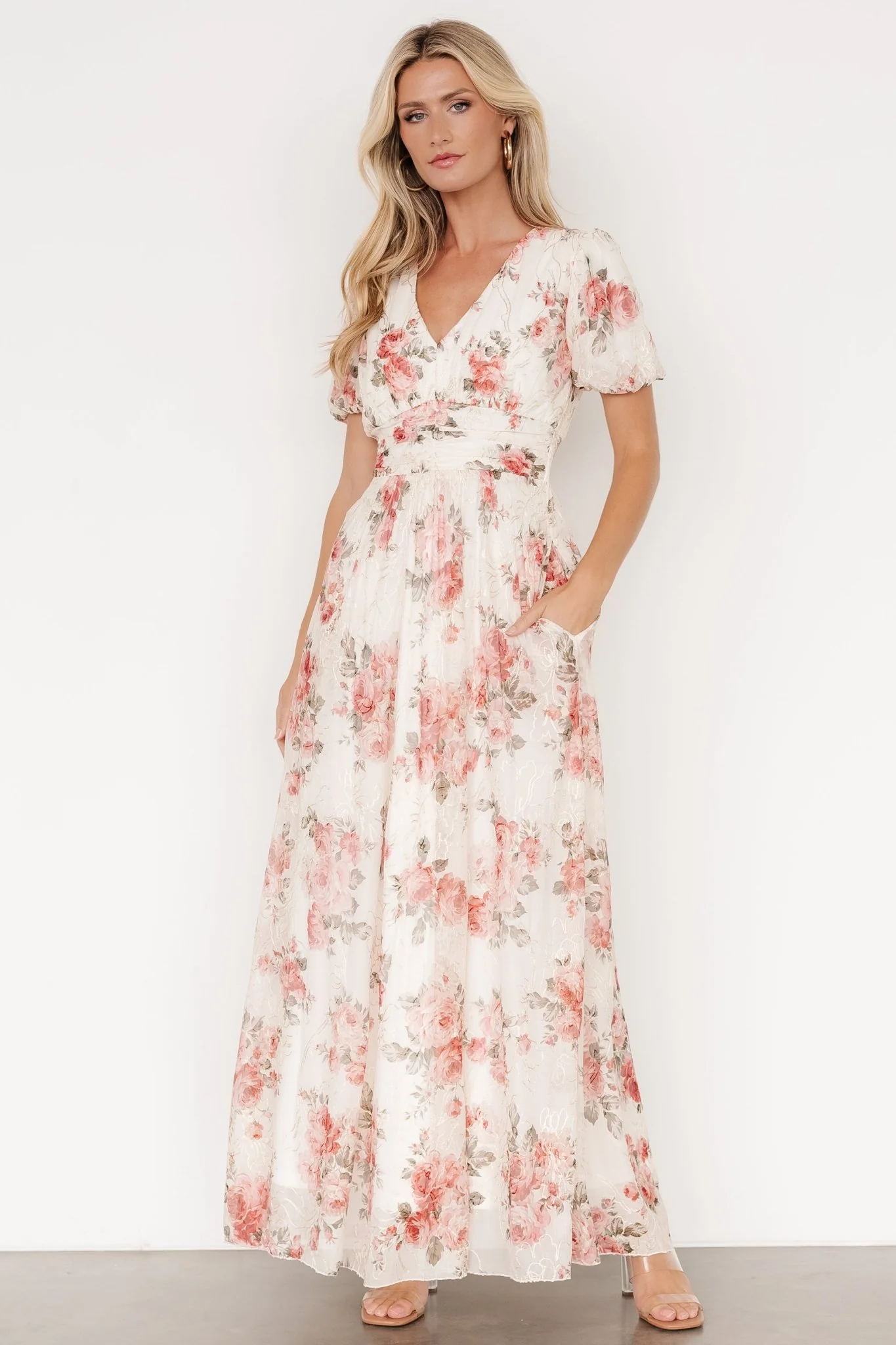 Ardley Maxi Dress | Cream + Rose Floral
