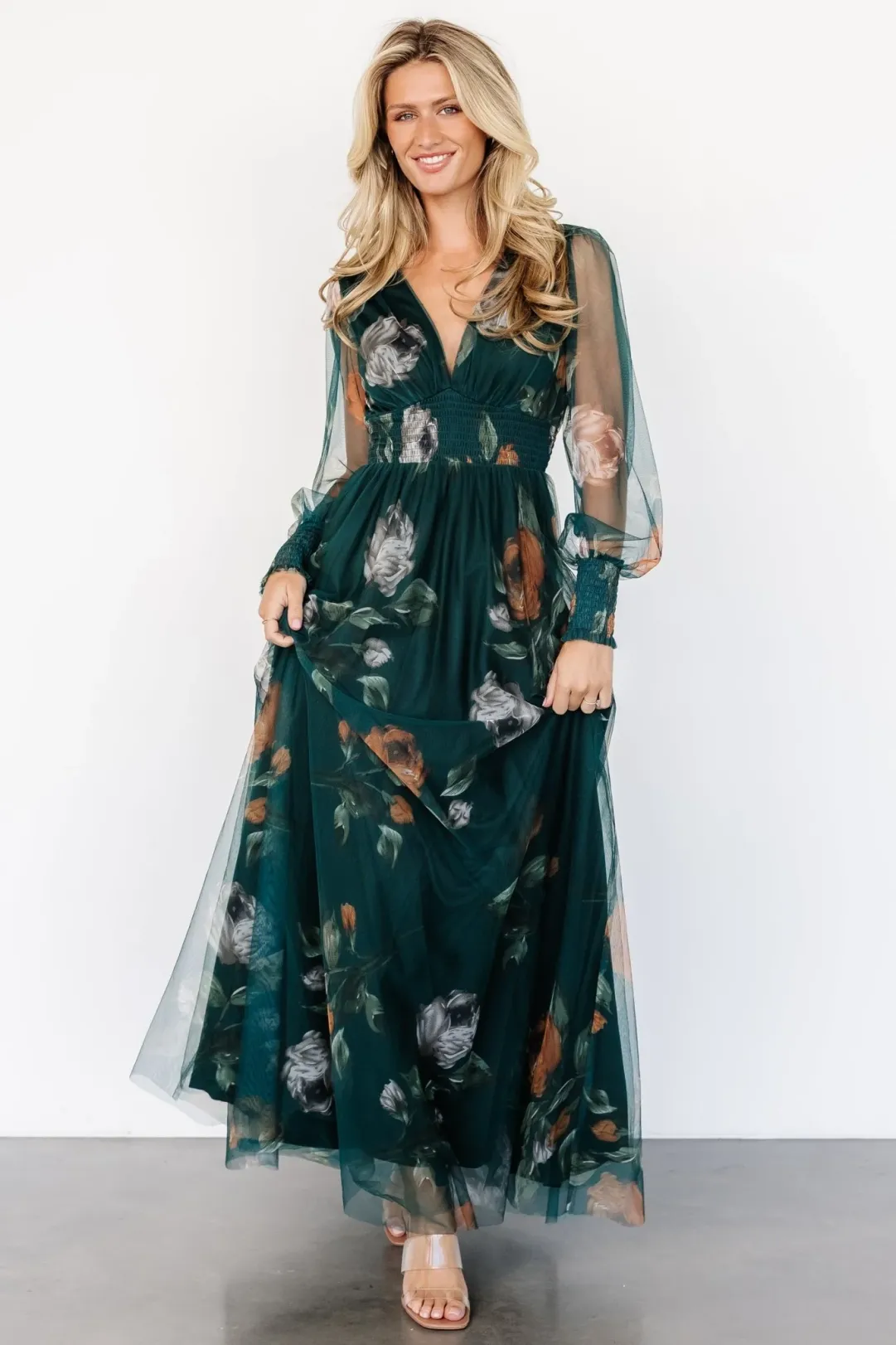 layla tulle maxi dress Dark Blue Baltic Born Tulle Maxi Dress Dark Blue Floral Skye is 59 (32A) wearing S Our iconic Best-Selling Layla Tulle