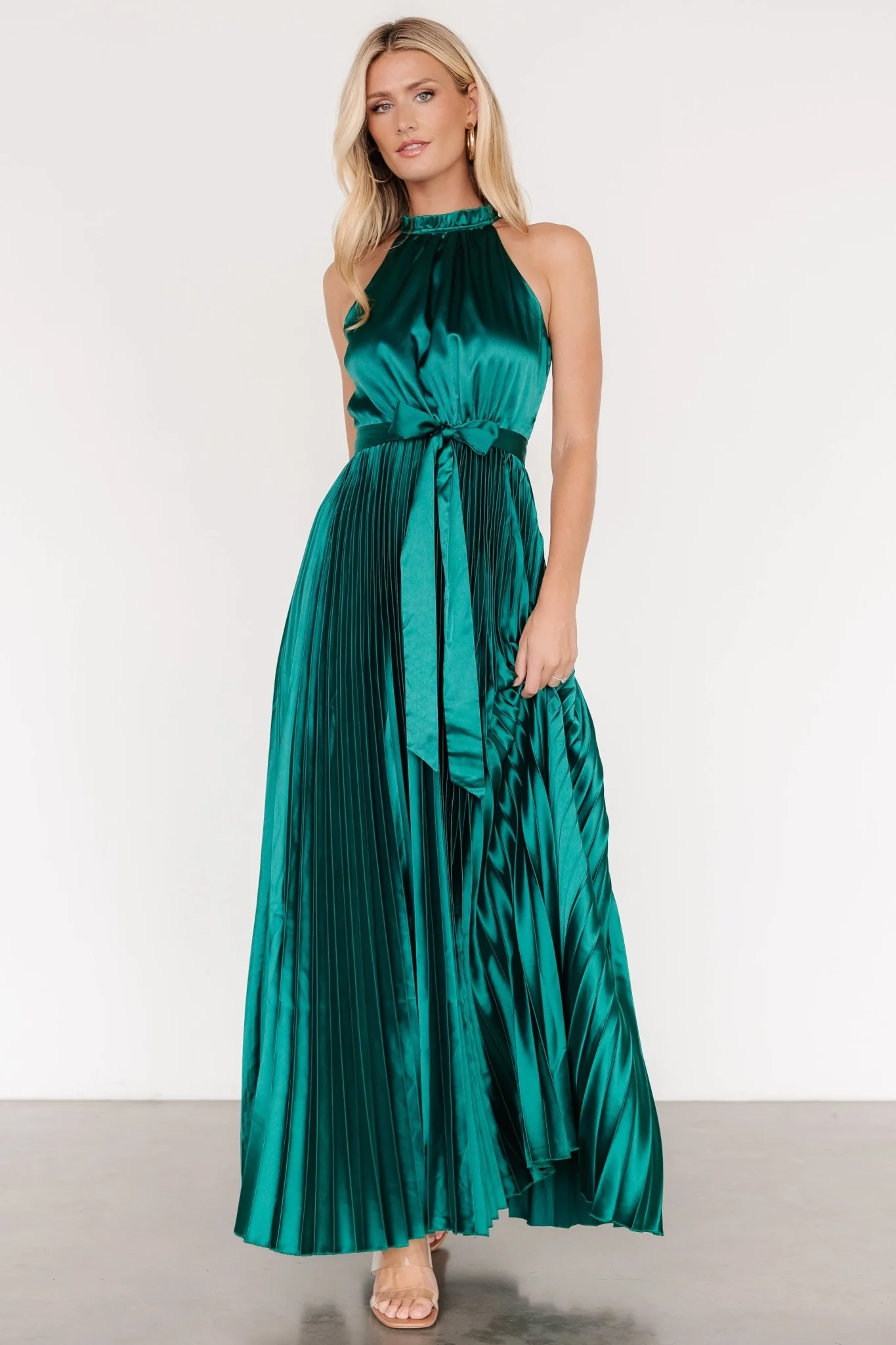 Capulet Pleated Maxi Dress | Emerald