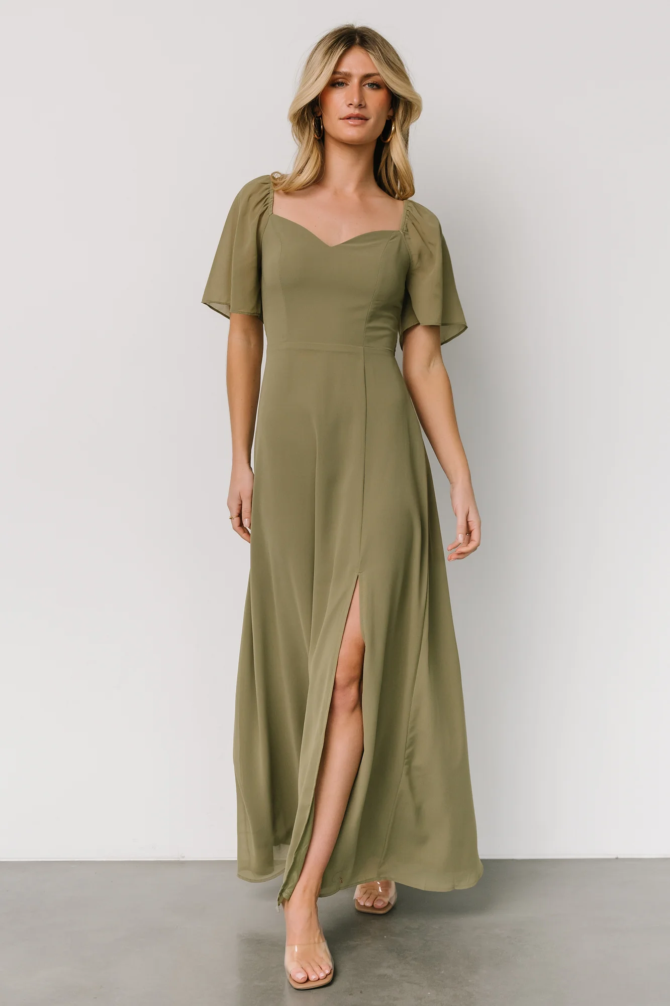 Sierra Sweetheart Maxi Dress | Dusty Olive