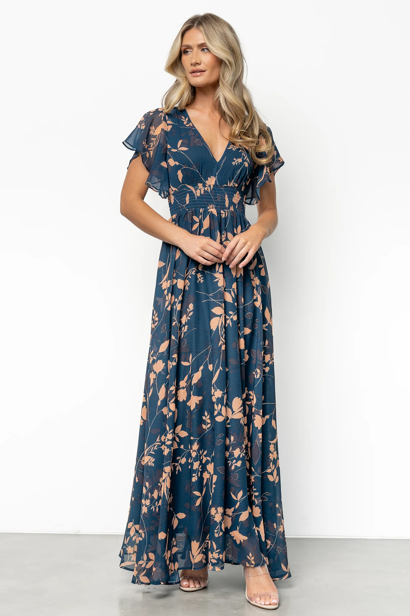 Lynlee Metallic Maxi Dress | Topaz