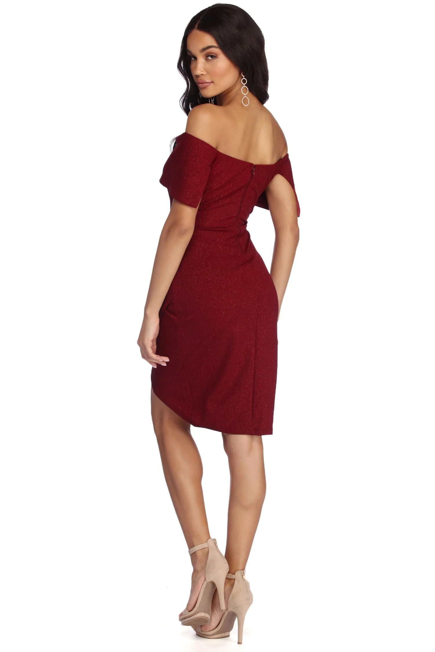 Aubrielle Formal Glitter Mini Dress