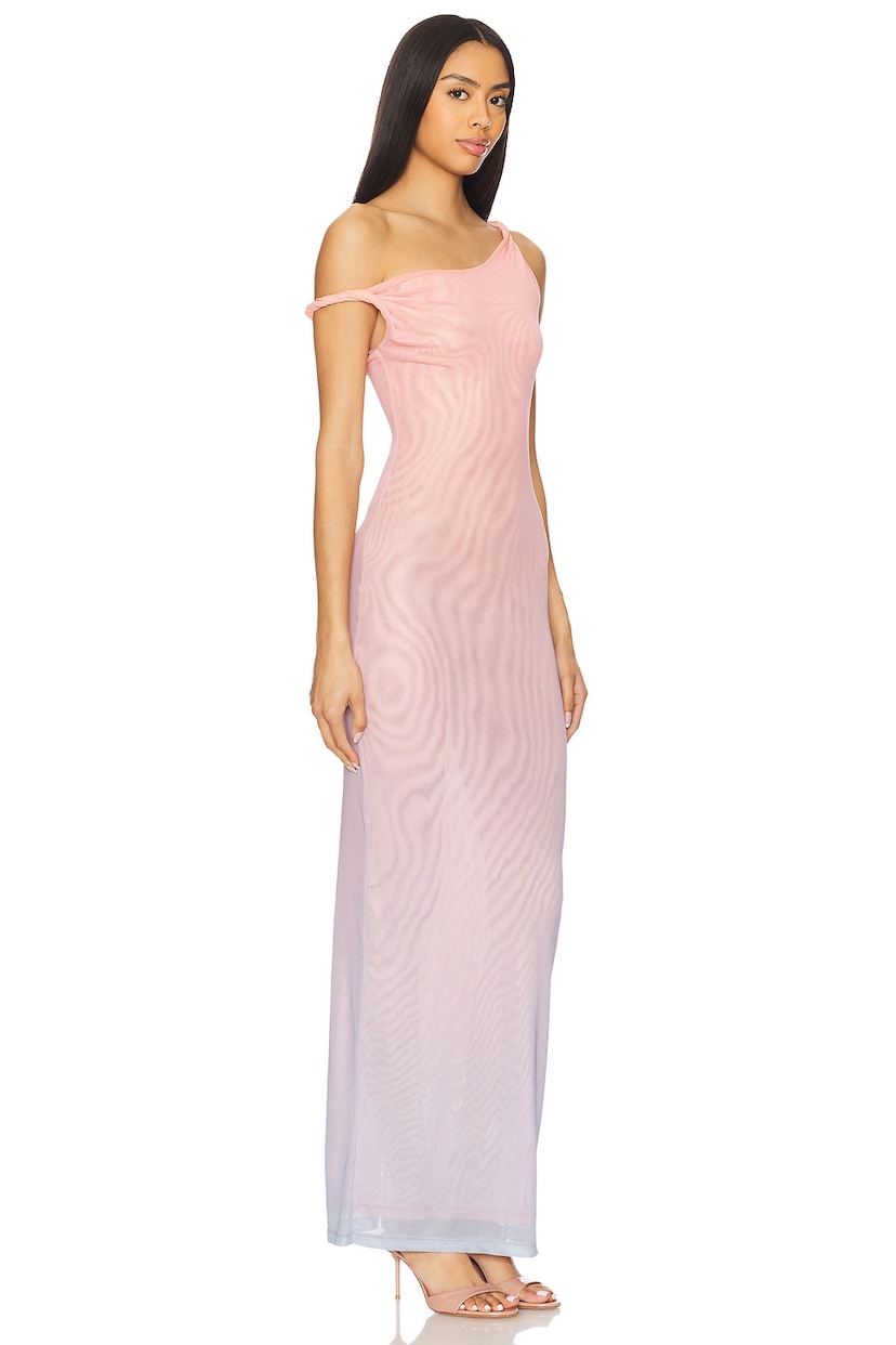 Mesh Twist Maxi Dress