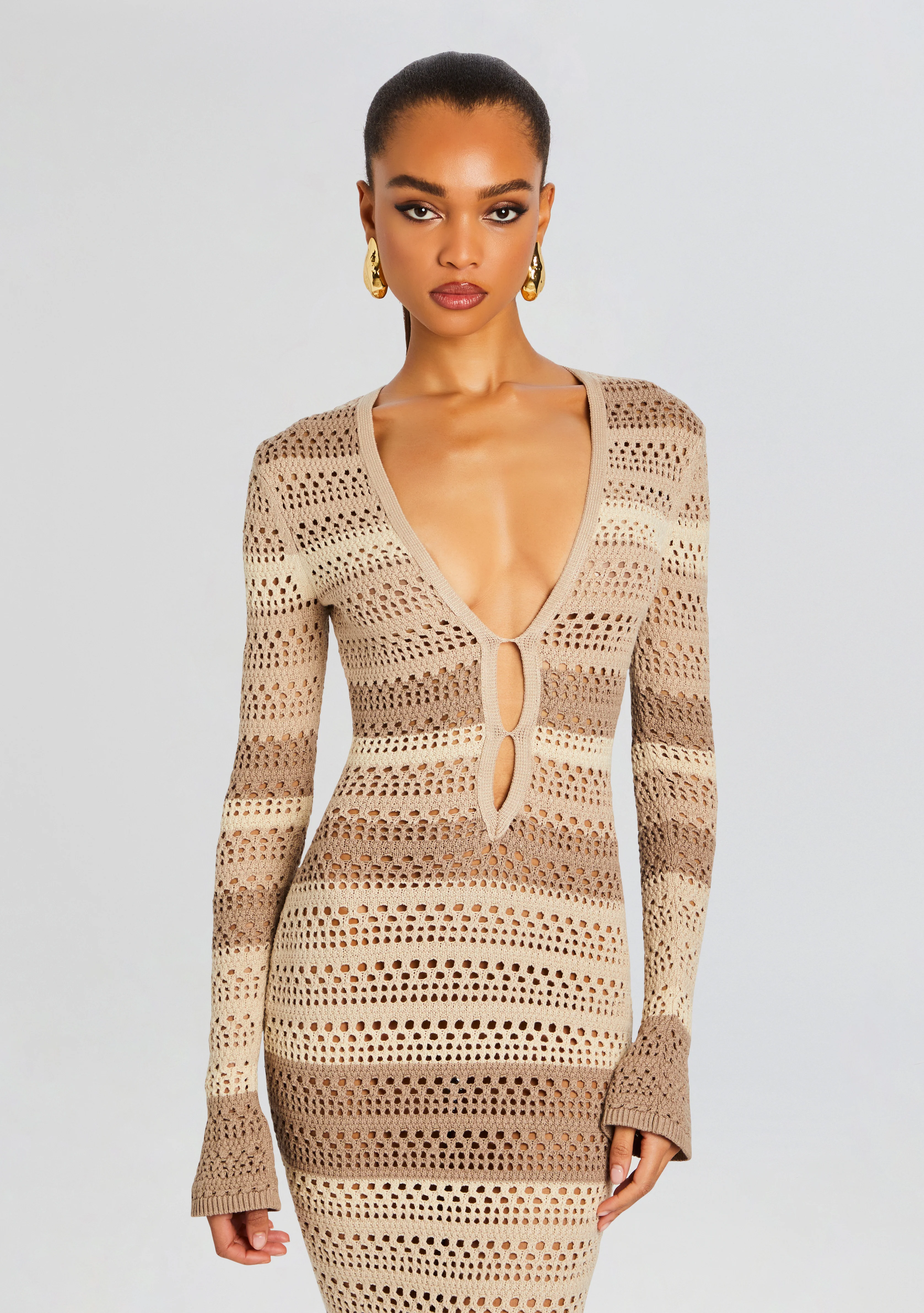 Lilith Knit Crochet Maxi Dress