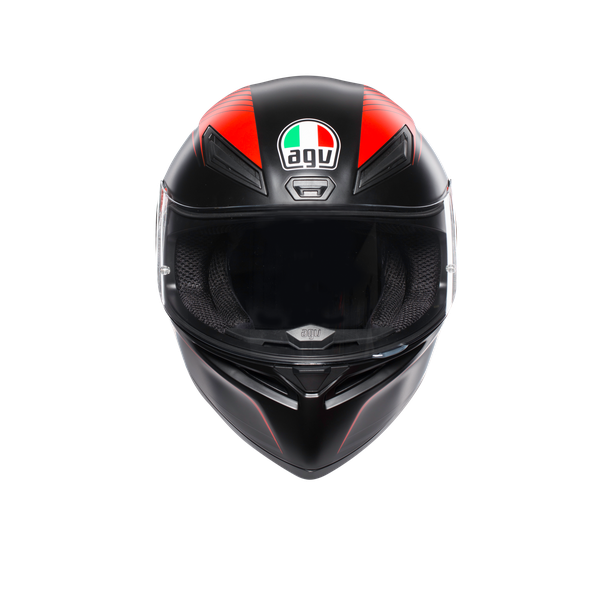 K1 MULTI ECE DOT - WARMUP MATT BLACK/RED