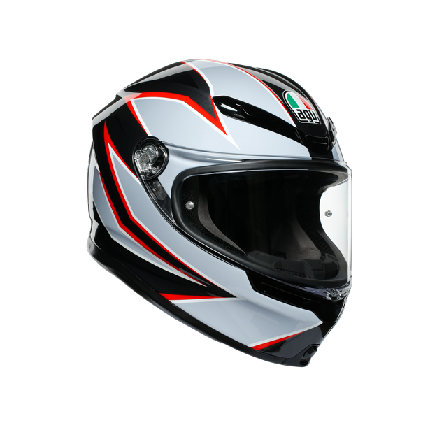 K6 ECE DOT MULTI - FLASH MATT BLACK/GREY/RED