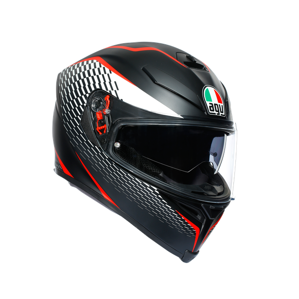 K5 S MULTI ECE DOT - THUNDER MATT BLACK/WHITE/RED