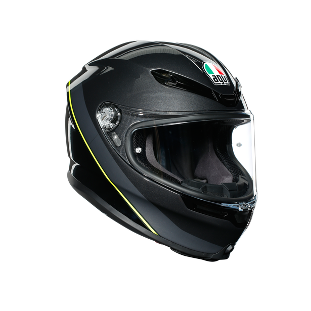 K6 ECE DOT MULTI - MINIMAL GUNMET/BLACK/YELLOW FL