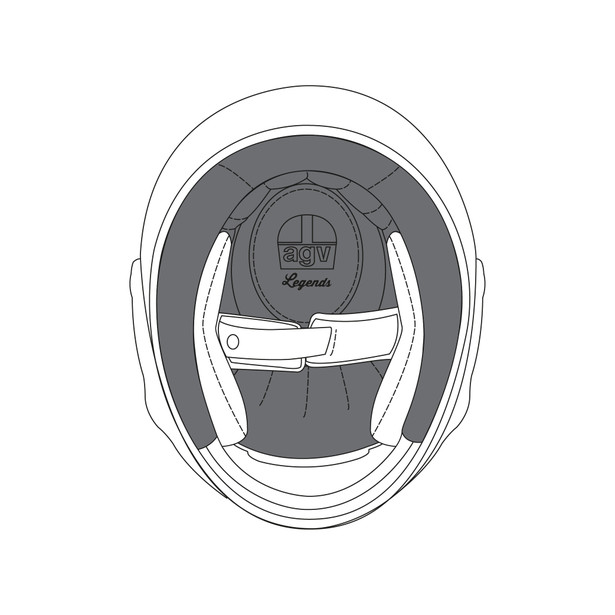 AGV CROWN PAD X3000 (XXL) - PREMIUM BLACK
