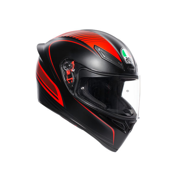 K1 MULTI ECE DOT - WARMUP MATT BLACK/RED