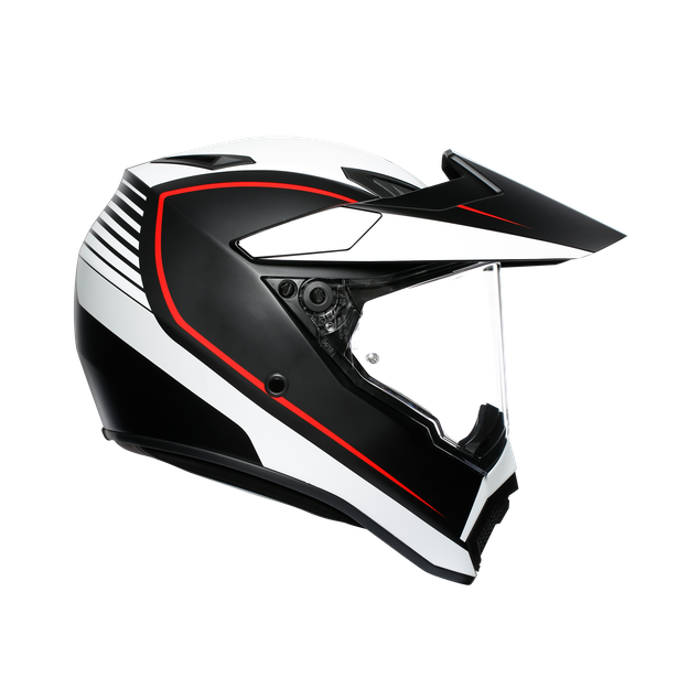 AX9 MULTI ECE DOT - PACIFIC ROAD MATT BLACK/WHITE/RED