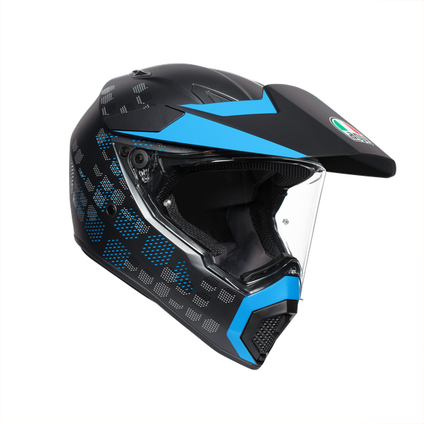 AX9 MULTI ECE DOT - ANTARTICA MATT BLACK/CYAN
