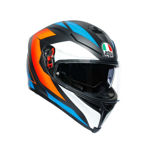 K5 S MULTI ECE DOT - CORE MATT BLACK/BLUE/ORANGE