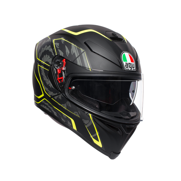 K5 S MULTI ECE DOT - TORNADO MATT BLACK/YELLOW FLUO
