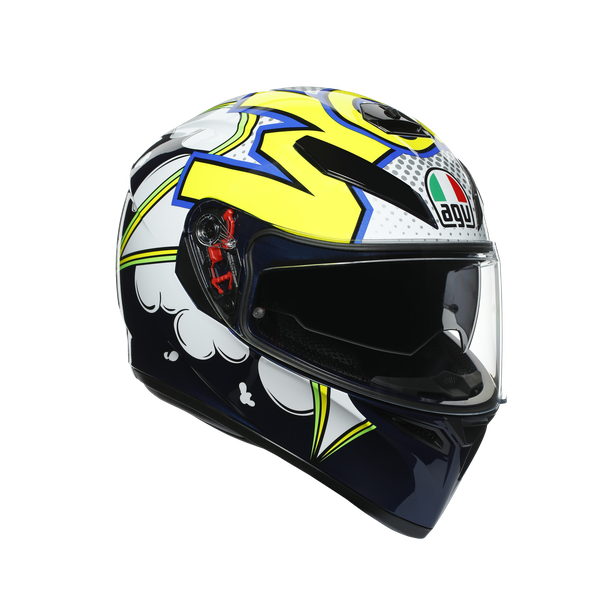 K3 SV MULTI ECE DOT - BUBBLE BLUE/WH/YELLOW FLUO