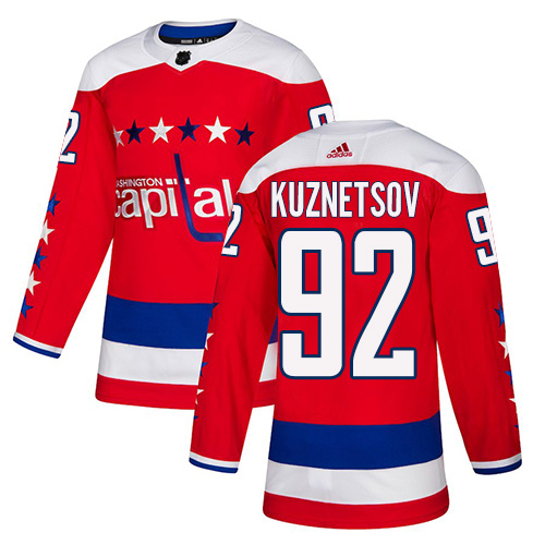 Adidas Washington Capitals #92 Evgeny Kuznetsov Red Alternate Authentic Stitched Youth Jersey Youth