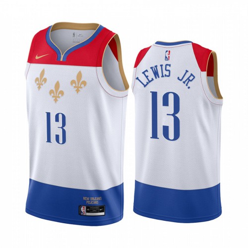 New Orleans Pelicans #13 Kira Lewis Jr. White Womens Swingman 2020-21 City Edition Jersey Womens