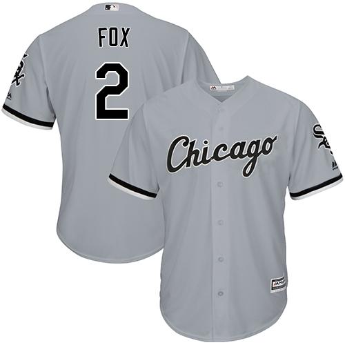 Chicago White Sox #2 Nellie Fox Grey Road Cool Base Stitched Youth Jersey Youth