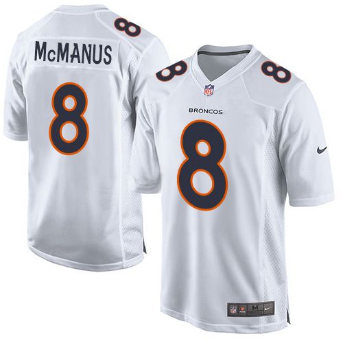 Denver Broncos #8 Brandon McManus White Men's Stitched Game Event Jersey Men's