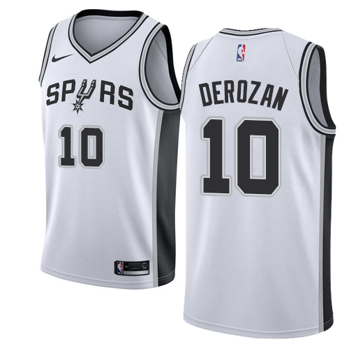 San Antonio Spurs #10 DeMar DeRozan White Womens Swingman Association Edition Jersey Womens