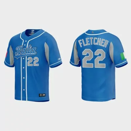 David Fletcher Italy Baseball 2023 World Baseball Classic Jersey – Royal