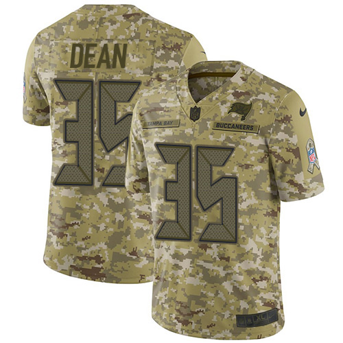 Tampa Bay Buccaneers #35 Jamel Dean Camo Youth Stitched Limited 2018 Salute To Service Jersey Youth