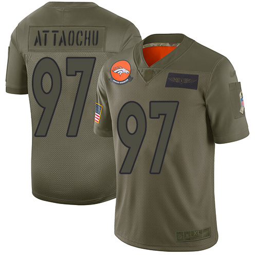 Denver Broncos #97 Jeremiah Attaochu Camo Youth Stitched Limited 2019 Salute To Service Jersey Youth