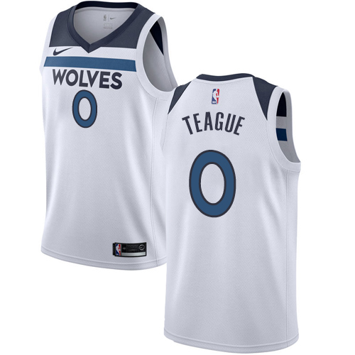 Minnesota Timberwolves #0 Jeff Teague White Swingman Association Edition Jersey Mens