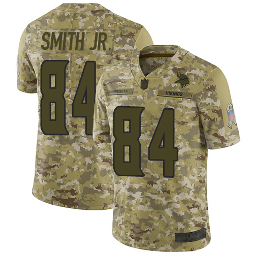 Minnesota Vikings #84 Irv Smith Jr. Camo Men's Stitched Limited 2018 Salute To Service Jersey Men's