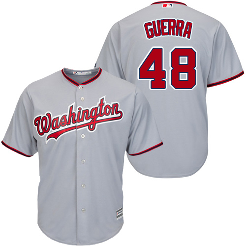 Washington Nationals #48 Javy Guerra Grey New Cool Base Stitched Jersey Men's