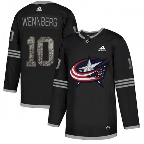 Adidas Columbus Blue Jackets #10 Alexander Wennberg Black Authentic Classic Stitched Jersey Men's