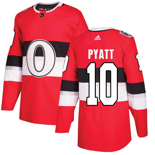 Adidas Ottawa Senators #10 Tom Pyatt Red Authentic 2017 100 Classic Stitched Jersey Men's