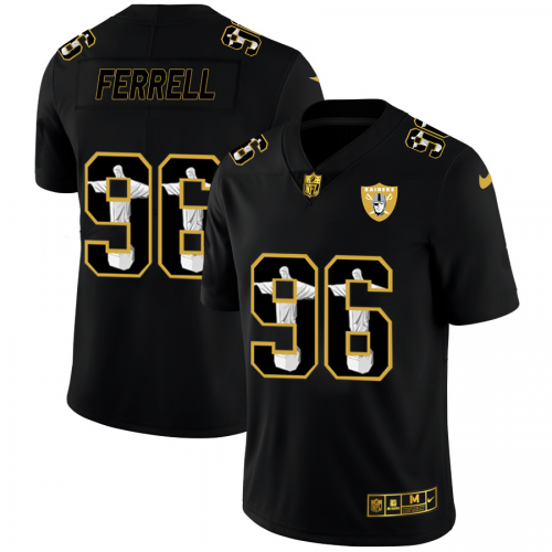 Las Vegas Las Vegas Raiders #96 Clelin Ferrell Carbon Black Vapor Cristo Redentor Limited Jersey Men's