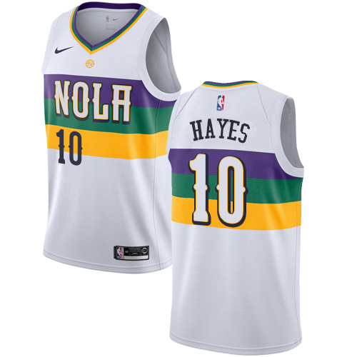New Orleans Pelicans #10 Jaxson Hayes White Swingman City Edition 2018/19 Jersey Mens