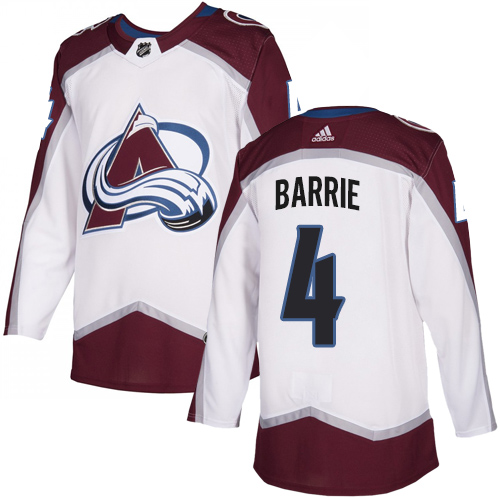 Adidas Colorado Avalanche #4 Tyson Barrie White Road Authentic Stitched Youth Jersey Youth