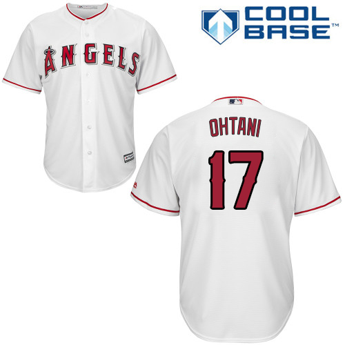 Los Angeles Angels #17 Shohei Ohtani White Cool Base Stitched Youth Jersey Youth