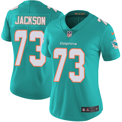 Miami Dolphins #73 Austin Jackson Aqua Green Team Color Women's Stitched Vapor Untouchable Limited Jersey Womens