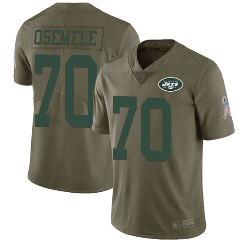 New York Jets #70 Kelechi Osemele Olive Men's Stitched Limited 2017 Salute to Service Jersey Men's