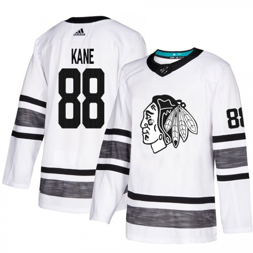 Adidas Chicago Blackhawks #88 Patrick Kane White Authentic 2019 All-Star Stitched Jersey Men's