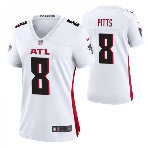 Women's Atlanta Falcons #8 Kyle Pitts White Vapor Untouchable Limited Stitched Jersey