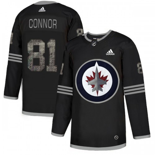 Adidas Winnipeg Jets #81 Kyle Connor Black Authentic Classic Stitched Jersey Men's