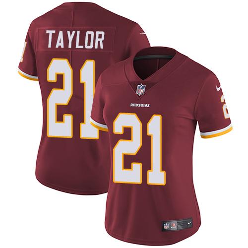 Commanders #21 Sean Taylor Burgundy Red Team Color Women's Stitched Vapor Untouchable Limited Jersey