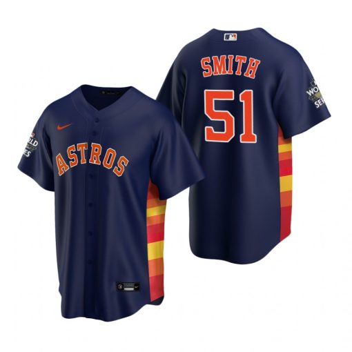 Houston Astros #51 Will Smith Men's 2021 World Series Game Jersey - Navy