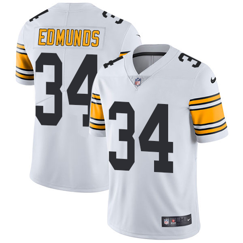 Pittsburgh Steelers #34 Terrell Edmunds White Men's Stitched Vapor Untouchable Limited Jersey Men's