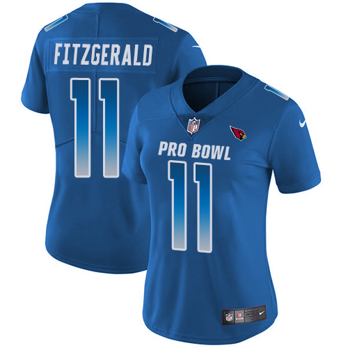 Cardinals #11 Larry Fitzgerald Royal Women's Stitched Limited NFC 2018 Pro Bowl Jersey